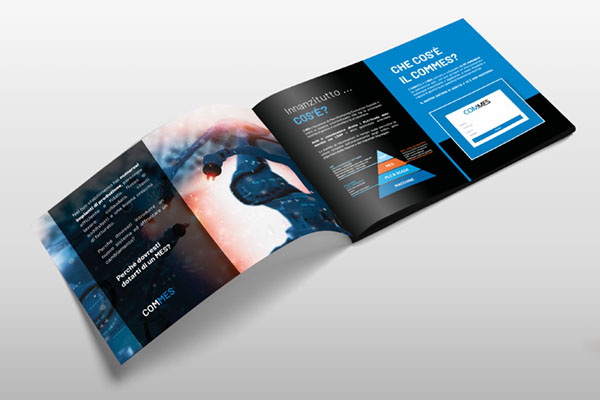 comunica brochure aziendale multipagina per azienda nel settore sotware