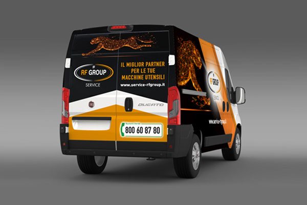 car wrapping retro furgone per azienda del settore metalmeccanico